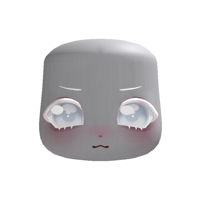 (animated) blue albino angry cutie neko face