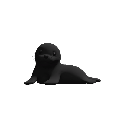 Black Baby Seal Head
