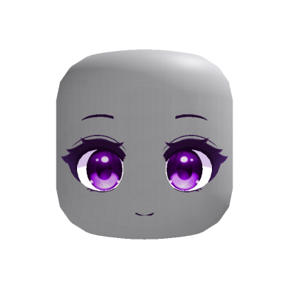 Vibrant Purple Anime Eyes w/ Cute Adorable Smile
