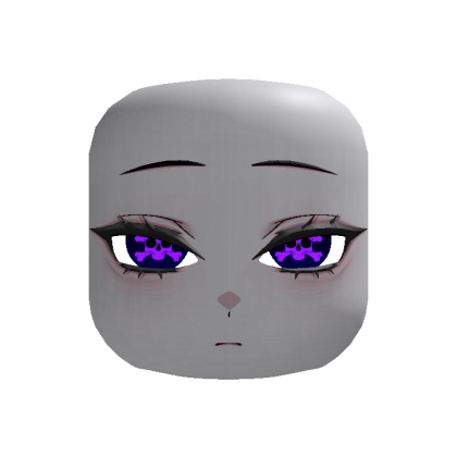 [Halloween] Cute Skull Eyes Face Purple