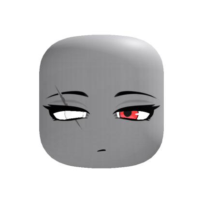 Rebellious Face Following Red Blind Eyes Scar