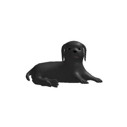 Black Dog Head (Animated Blinking Eyes)