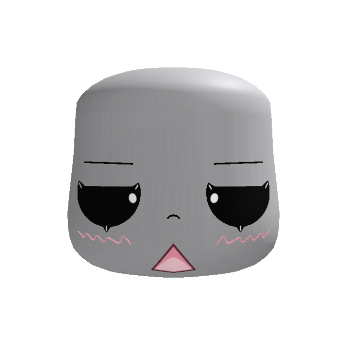 animated black bored tired smug mii face