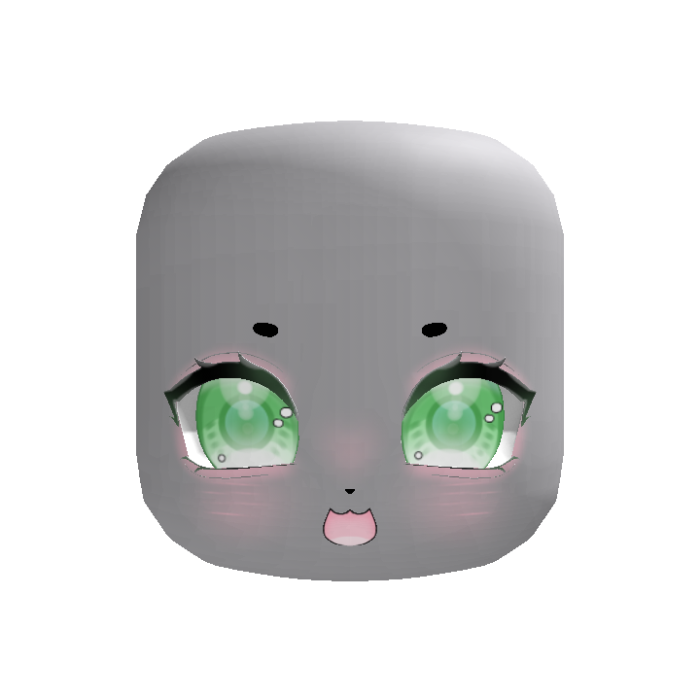 Cute Happy Kitty Face Green
