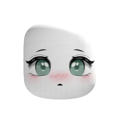 Cute Shy Chibi Blush Makeup Face