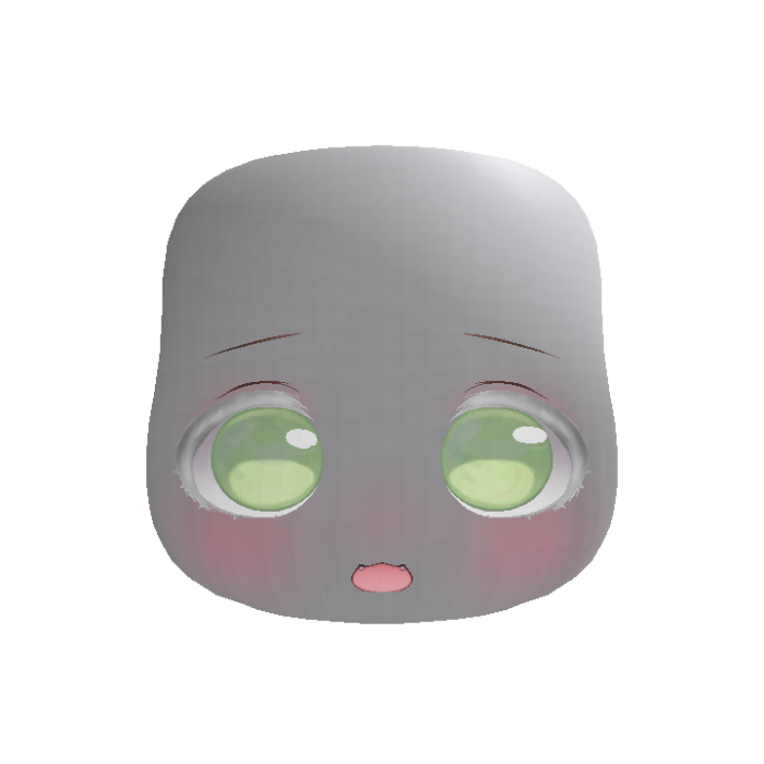Soft Kawaii Adorable Anime Face (Albino)