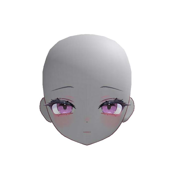 Anime Doll Head Serene (Purple)