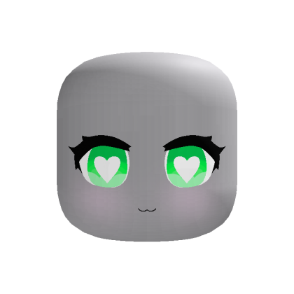 Cute Green Chibi Heart Eyes Blush Face [Animated] thumbnail