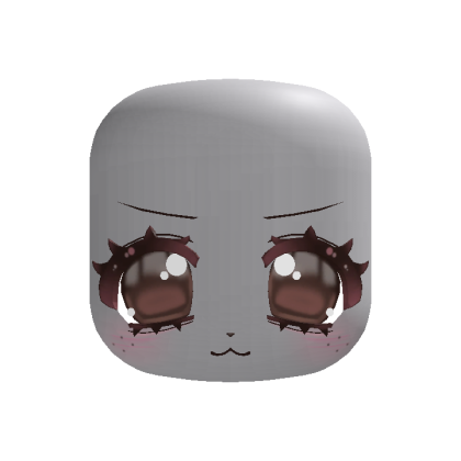 🐶 kawaii bashful puppy face in brown