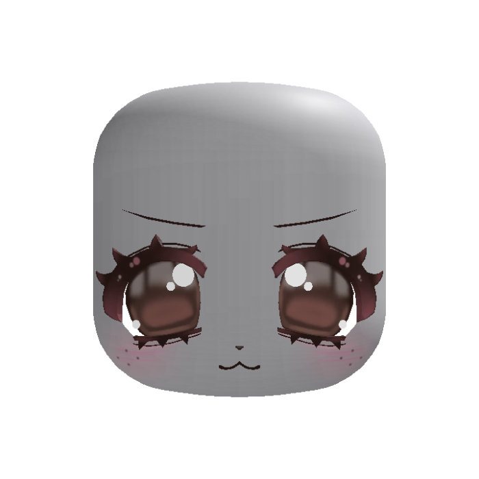 🐶 kawaii bashful puppy face in brown