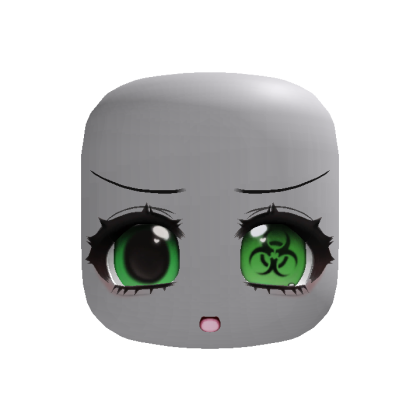 (Animated) Adorable Moe Green Biohazard Face