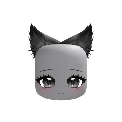 kawaii kigurumi anime chibi w/ ears (black)