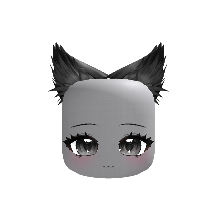 kawaii kigurumi anime chibi w/ ears (black)