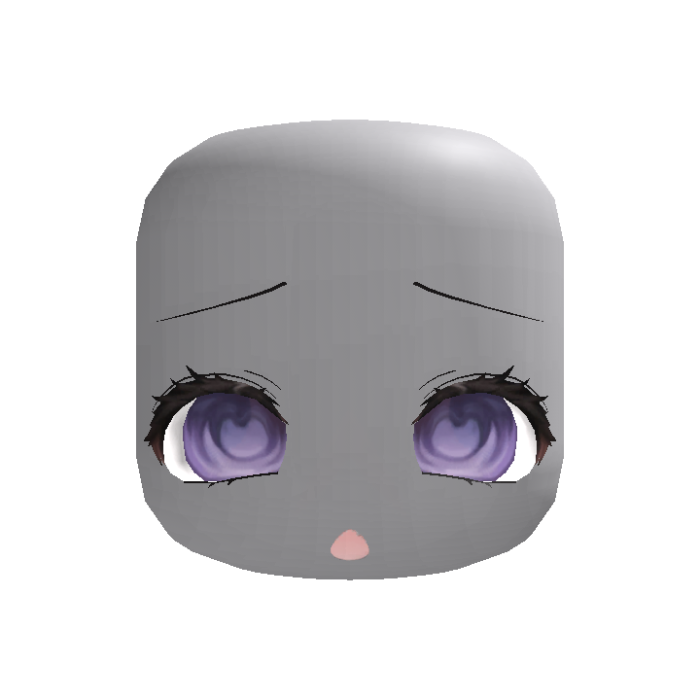 Animated kitty blue Moe Cute Face