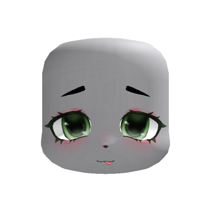 cute soft sweet puppy kawaii anime face in green