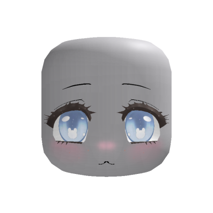 bunny shiny blue cute face (animated)