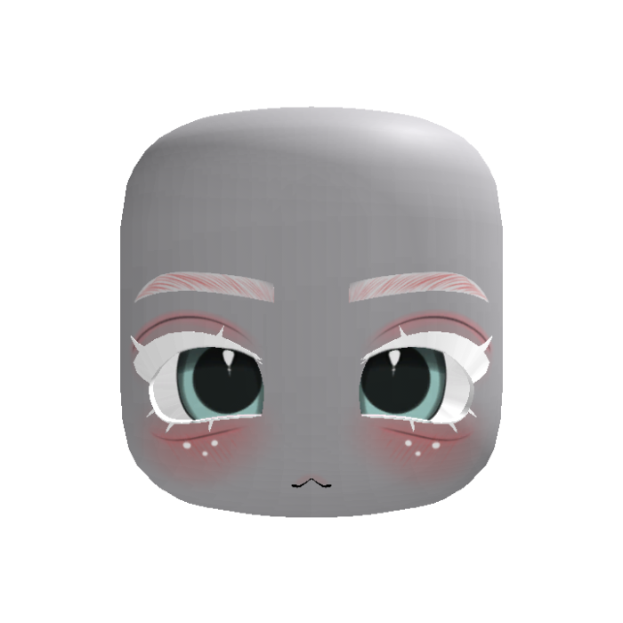 ♡ Adorable albino fawn chibi face ♡ (green eyes)