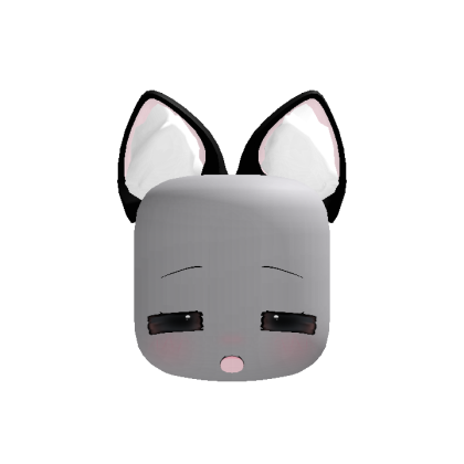 ♡ : (animated) cute black sleepy chibi kitty face thumbnail