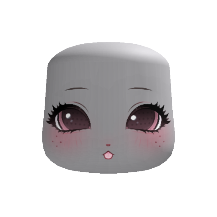 sweet kawaii moe bunny face (pink)