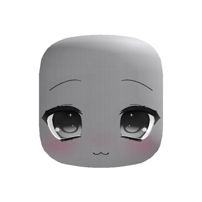 cute sweet black eyed neko face