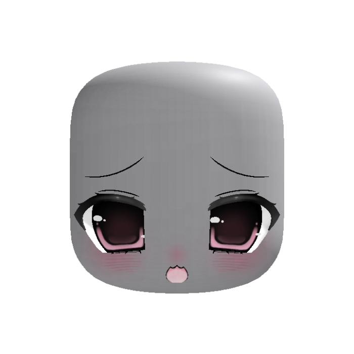 ♡ animated pink sad moe kawaii cat head