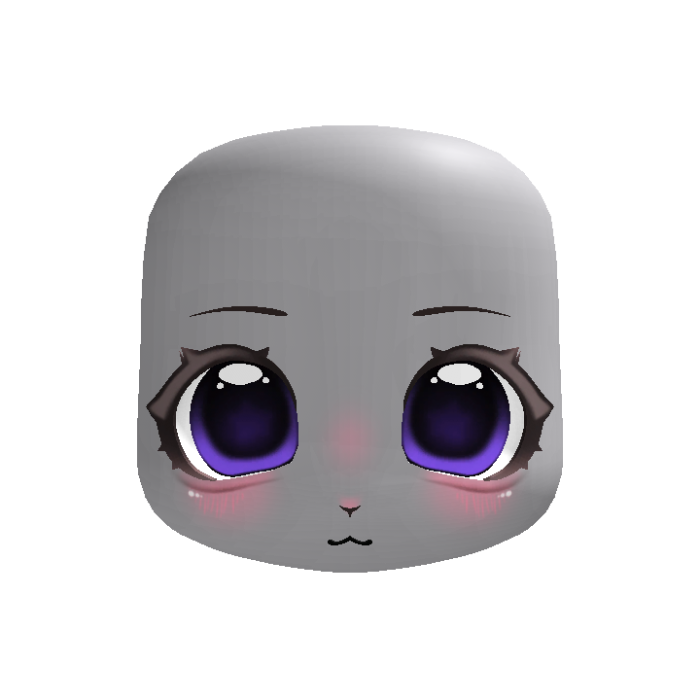 ♡ animated purple kigurumi furry pretty head