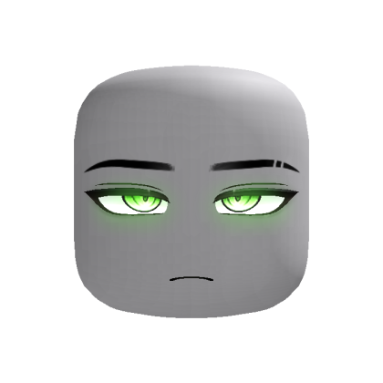 Glowing Aura Anime Boy Face (Green)