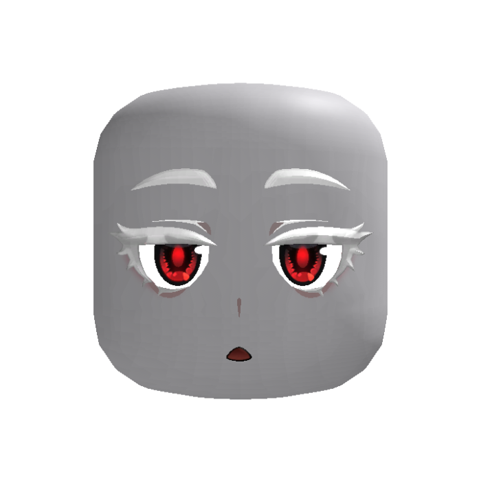Albino Ifrita Kawaii Face Coal Red