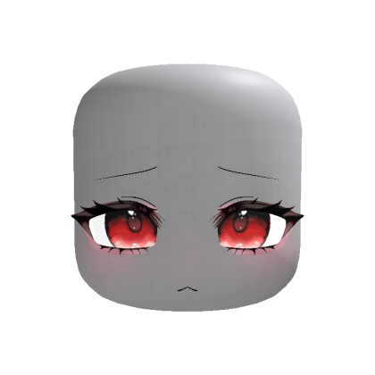 (Animated) Red Anime Moe Shy Eyes in Vampire Red