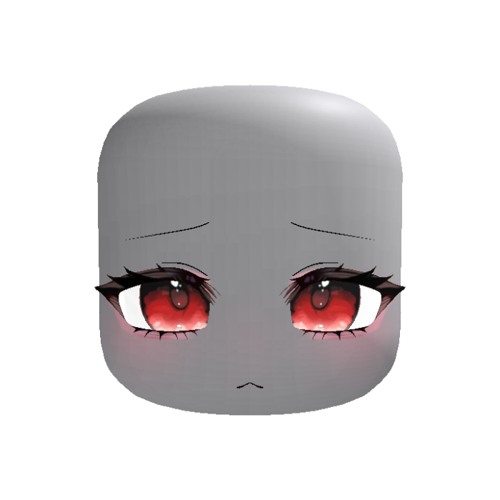 (Animated) Red Anime Moe Shy Eyes in Vampire Red