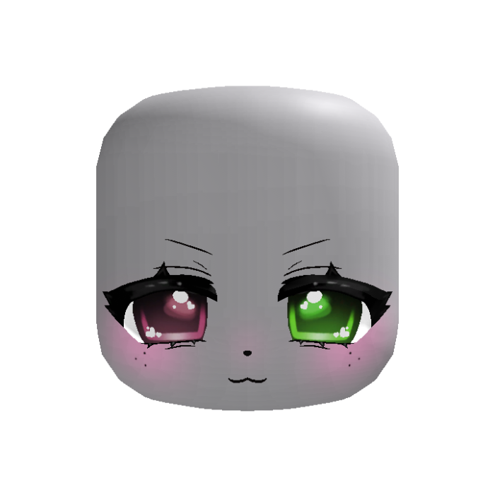 🐱 kawaii smug kitty face 🐾 pink green 🍀