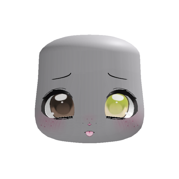 kawaii shy sweet silly puppy face in brown yellow