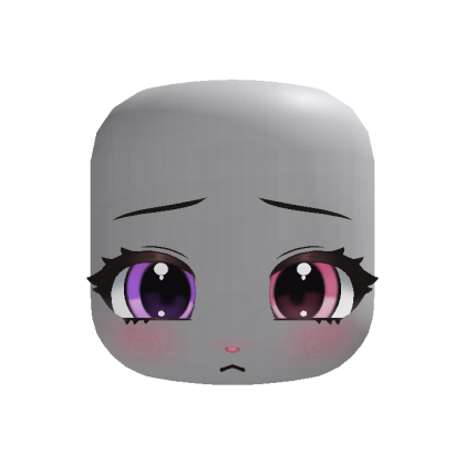 ♡ cute kawaii shy bunny pout face 🐰purple pink🦄 thumbnail