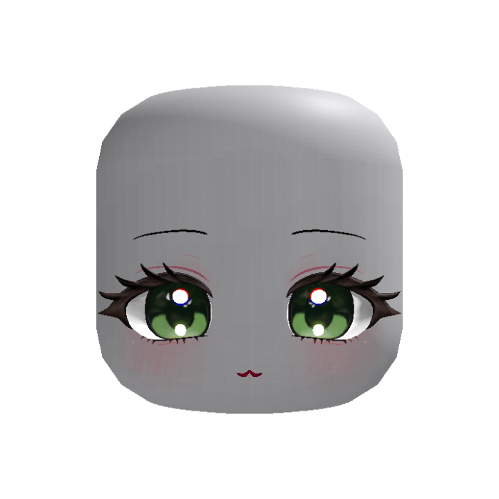 🍀Animated Cute Chibi Face(Green)