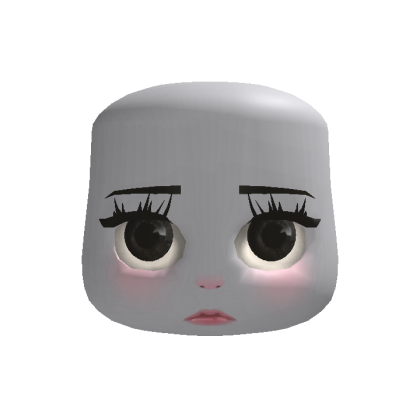 blythe doll face grey & white polka dots - black