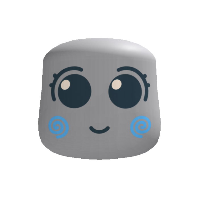 Cute Blue Blush Face