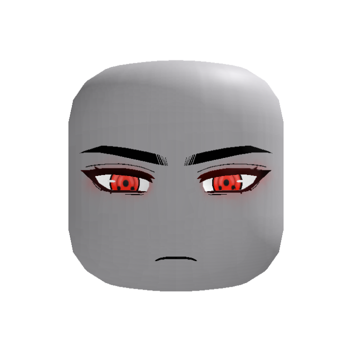 (Animated) Sharingan Glowing Unbothered Face Aura