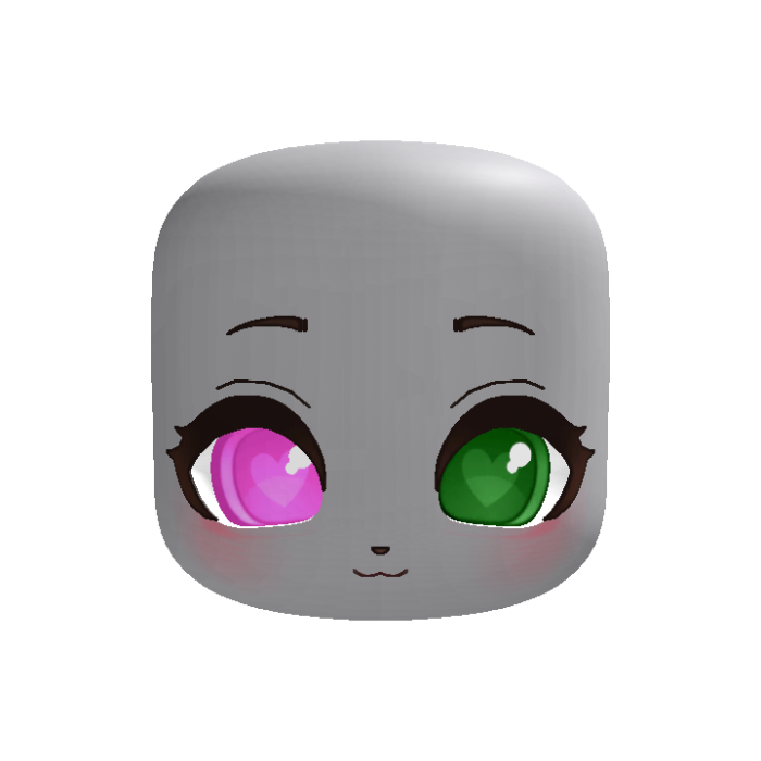 animated cute kawaii sweet puppy face pink green