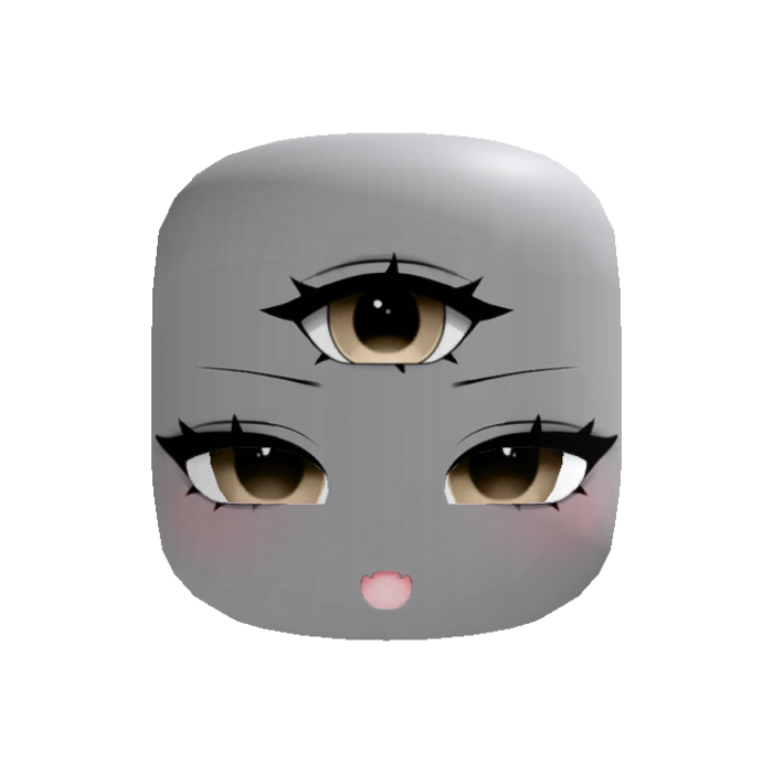 halloween three eyed cute cyclops face beige
