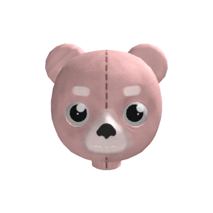 Kawaii Pink Bear Head