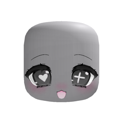(Animated) Black Cute Heart Eye Face