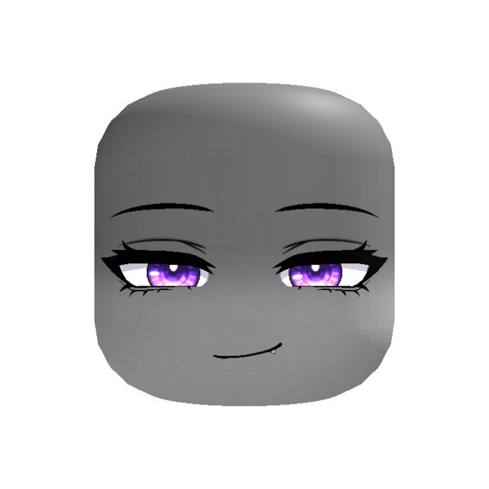 [ANIMATED] Smug Anime Girl Purple Eyes Shadowed