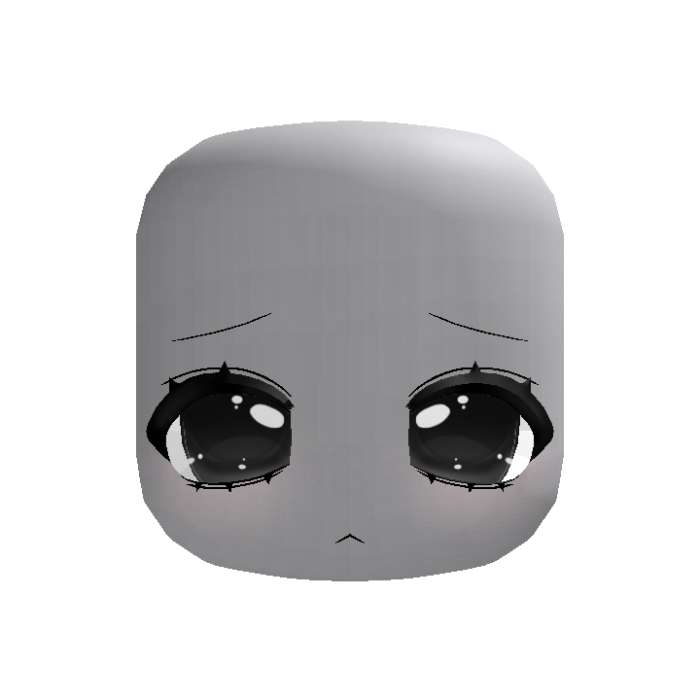 ♡ (ANIMATED) cute anime vamp moe sad face in black