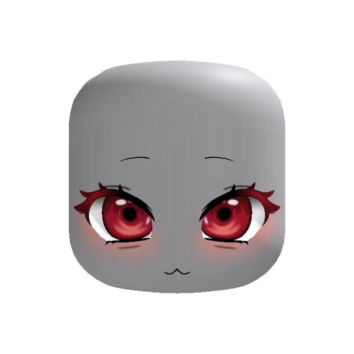 Anime Big Shy Eyes Red