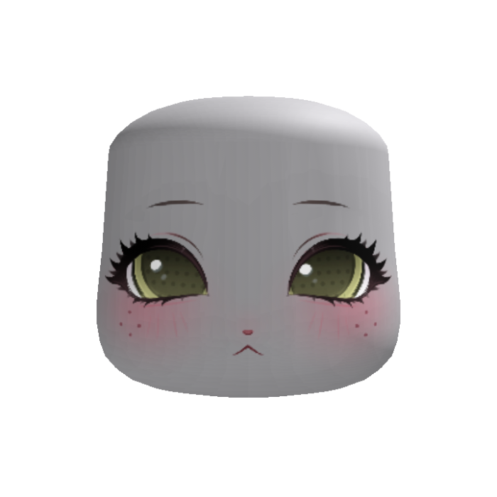 sweet kawaii moe bunny face (green)