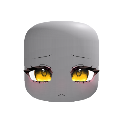 (Animated) Red Anime Moe Shy Eyes Yellow Golden