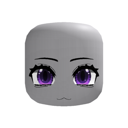 Cute Chibi Doll Face Purple thumbnail