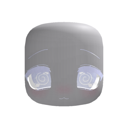 (Animated) Light Blue Cute Chibi Calm Dizzy Face