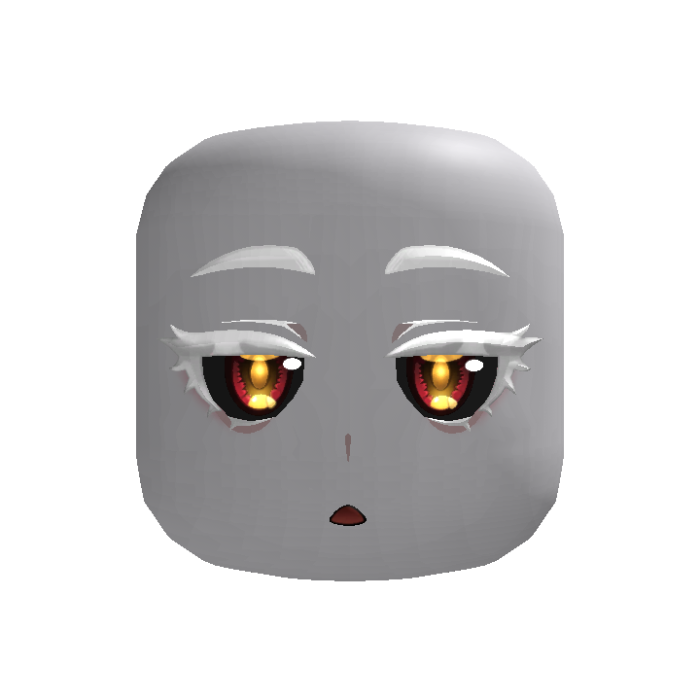 Albino Ifrita Kawaii Demon Face Red Gold