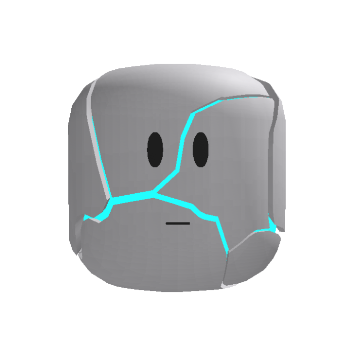 Animated Shattered Head {Blue}